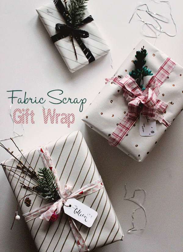 Creative gift wrapping with fabric // Boots & Cats