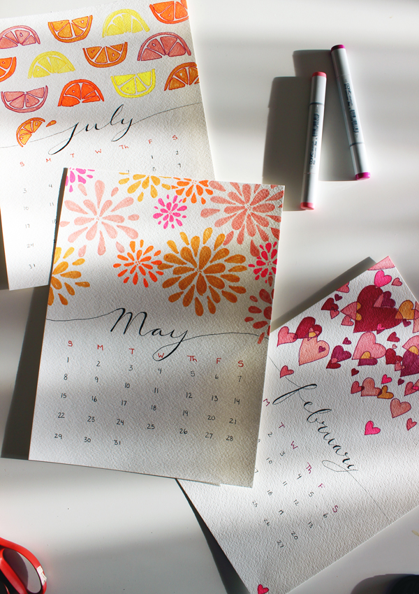 DIY Calendar and thoughts for 2016 // Boots & Cats